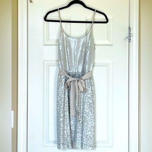 Tan Sequin Cocktail Dress